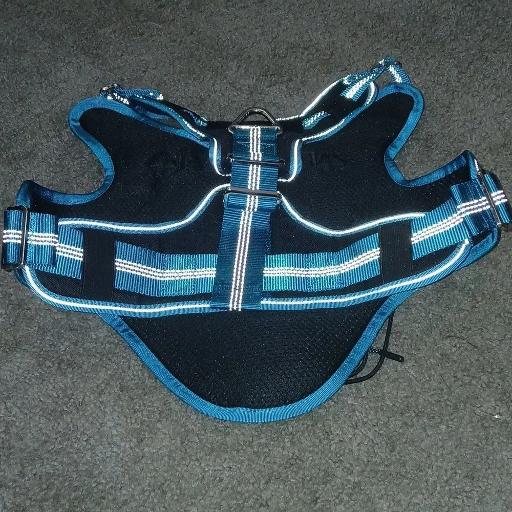 No Pull Dog Harness  Heavy Duty Dog Harness with Handle and Poop Bag Holder Sz L